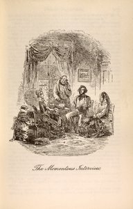 „The Momentous Interview” z „Dawida Copperfielda” Charlesa Dickensa (1812-70) autorstwa Hablot Knight Browne