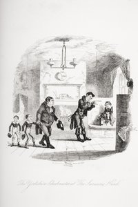 Nauczyciel z Yorkshire na czele Saracenów, ilustracja z „Nicholas Nickleby” Charlesa Dickensa (1812-70) opublikowana w 1839 r. autorstwa Hablot Knight Browne