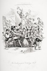 „Zerwanie” w Dotheboys Hall, ilustracja z „Nicholas Nickleby” Charlesa Dickensa (1812-70) opublikowana w 1839 r. autorstwa Hablot Knight Browne