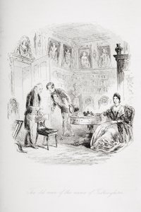 Stary człowiek imieniem Tulkinghorn, ilustracja z „Ponurego domu” Charlesa Dickensa (1812-70) opublikowana w 1853 r. autorstwa Hablot Knight Browne