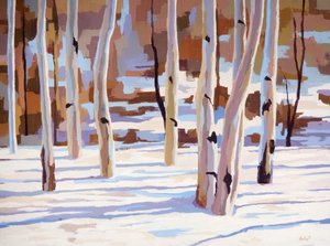 Fuga w błękicie, ok. 2017 (olej na płótnie) autorstwa Hadley Rampton