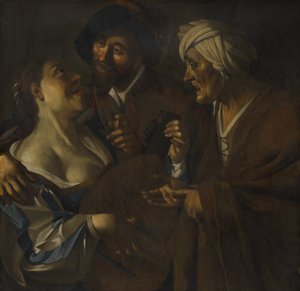 Procuress, fałszerstwo wg Dircka van Baburena (ok. 1595-1624), ok. 1930-45 (olej na płótnie)