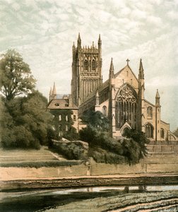 Katedra w Worcester, Worcestershire, c1870