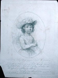 Szkic, zepsuty przez Jamesa Gillraya (1757-1815) 1781 (srebrny punkt na papierze) autorstwa Hannah Humphrey