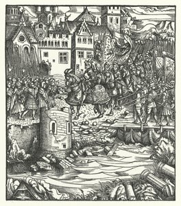 Arcyksiążę Maksymilian Austrii wkraczający do Utrechtu autorstwa Hans (after) Burgkmair