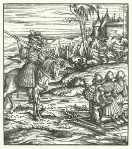 Scena z drugiego powstania flamandzkiego przeciwko rządom Habsburgów autorstwa Hans (after) Burgkmair