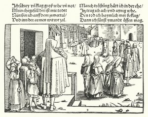 Pogrzeb głowy rodziny (rycina) autorstwa Hans (after) Burgkmair