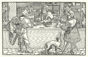 Zmieniacz pieniędzy (grawerunek) autorstwa Hans (after) Burgkmair