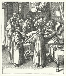 Śmierć cesarza Fryderyka III autorstwa Hans (after) Burgkmair
