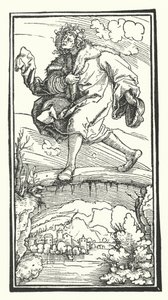 Drzeworyt z De Remediis Giantum Fortunae (Środki zaradcze na szczęście i wstręt) Petrarki (rycina) autorstwa Hans (after) Burgkmair