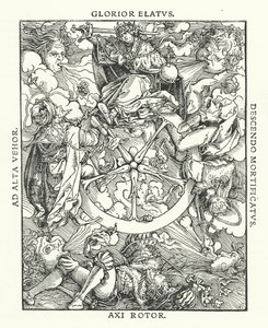 Drzeworyt z De Remediis Giantum Fortunae (Środki zaradcze na szczęście i wstręt) Petrarki (rycina) autorstwa Hans (after) Burgkmair