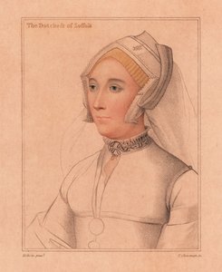 Catherine Brandon, księżna Suffolk., 1812 (rycina) autorstwa Hans (after) Holbein the Younger