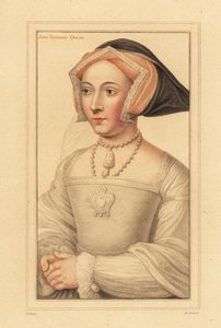 Jane Seymour, królowa Anglii, trzecia żona króla Henryka VIII, 1812 (grawerunek)