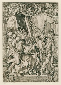 Jezu Chryste wstąp na Kalwarię (rycina) autorstwa Hans (after) Holbein the Younger