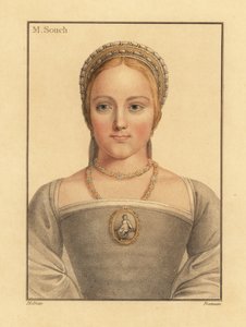 Mary Zouch, dama oczekująca na Jane Seymour., 1812 (rycina) autorstwa Hans (after) Holbein the Younger