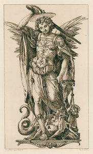 Święty Michał (rycina) autorstwa Hans (after) Holbein the Younger