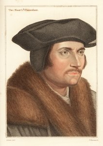 Sir Thomas More, lord kanclerz króla Henryka VIII, 1812 (rycina) autorstwa Hans (after) Holbein the Younger