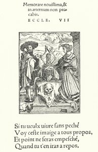 Alegoryczna tarcza śmierci (rycina) autorstwa Hans (after) Holbein the Younger