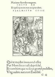 Papież (rycina) autorstwa Hans (after) Holbein the Younger