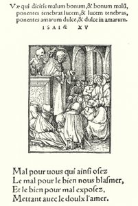 Kaznodzieja (rycina) autorstwa Hans (after) Holbein the Younger