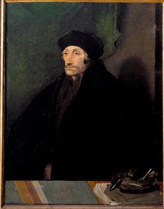 Portret Erazma z Rotterdamu, holenderskiego humanisty autorstwa Hans (attr. to) Holbein the Younger