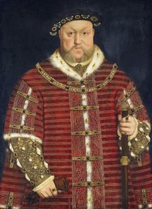 Henryk VIII - Portret króla Anglii Henryka VIII par. Holbeina, Hansa Młodszego, Warsztat . Olej na drewnie, rozmiar : 93x68 autorstwa Hans (school of) Holbein