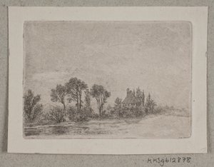 Krajobraz z drzewami nad wodą autorstwa Hans Anton Thiele