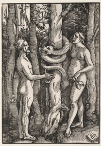 Adam i Ewa, ok. 1514. autorstwa Hans Baldung