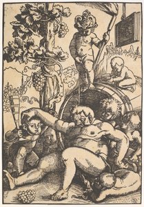 Pijany Bachus, ca. 1520.