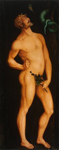 Adam - Peinture de Hans Baldung (1484-1545) - 1525-1526 - Olej na drewnie - 208,5x83,5 - Muzeum Szepmuveszeti, Budapeszt autorstwa Hans Baldung Grien