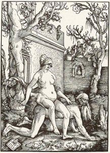 Arystoteles i Phyllis autorstwa Hans Baldung Grien