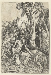 Święty Hieronim jako pokutnik na pustyni autorstwa Hans Baldung Grien