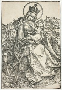 Madonna z Dzieciątkiem na trawiastej ławce autorstwa Hans Baldung Grien