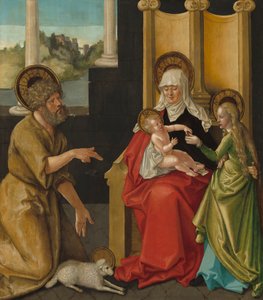 Św. Anna z Dzieciątkiem Jezus, Dziewicą i Św. Janem Chrzcicielem, ok. 1511 (olej na płycie pilśniowej przeniesiony z panelu)