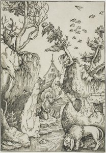 Święty Hieronim na pustkowiu autorstwa Hans Baldung Grien