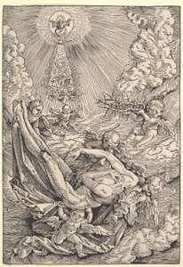 Ciało Chrystusa niesione przez anioły do nieba, 1516 autorstwa Hans Baldung Grien