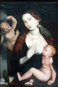 Madonna z papugami autorstwa Hans Baldung Grien