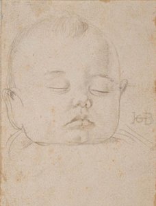 Głowa śpiącego chłopca, en face autorstwa Hans Baldung Grien