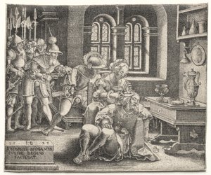 Samson i Dalila autorstwa Hans Brosamer