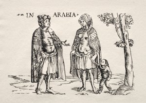 Mieszkańcy Arabii i Indii. autorstwa Hans Burgkmair