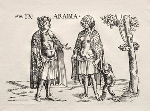 Mieszkańcy Arabii i Indii. autorstwa Hans Burgkmair