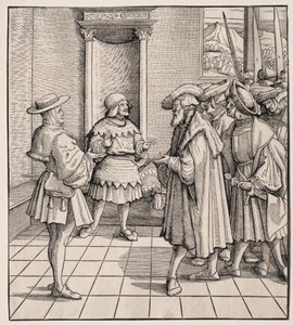 Zła rada jednego małego człowieka drugiemu, 1512-1516. autorstwa Hans Burgkmair