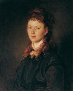 Dziewczyna z blond włosami w kolorze truskawkowym autorstwa Hans Canon