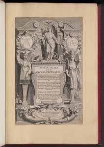Strona tytułowa Biblia Sacra Cvm Glossa Ordinaria autorstwa Hans Collaert the Younger after Sir Peter Paul Rubens