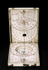 Zegar słoneczny z kompasem, Norymberga, 1574 (zob. też 259577-79) autorstwa Hans Ducher