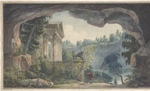 Zestaw teatralny do opery Frigga autorstwa Hans Gottlob Hensigen