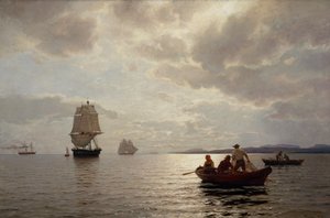 Z fiordu Oslo autorstwa Hans Gude