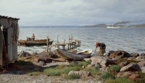 Na obrazie nie ma tytułu autorstwa Hans Gude