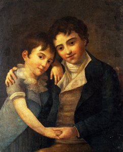 Portret Franza Xavera Wolfganga (1791-1844) i Karla Thomasa (1784-1858), synów Wolfganga Amadeusza Mozarta (1756-1791), malowany przez Hansa Hansena (1769-1828)