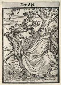 Taniec Śmierci: Opat autorstwa Hans Holbein